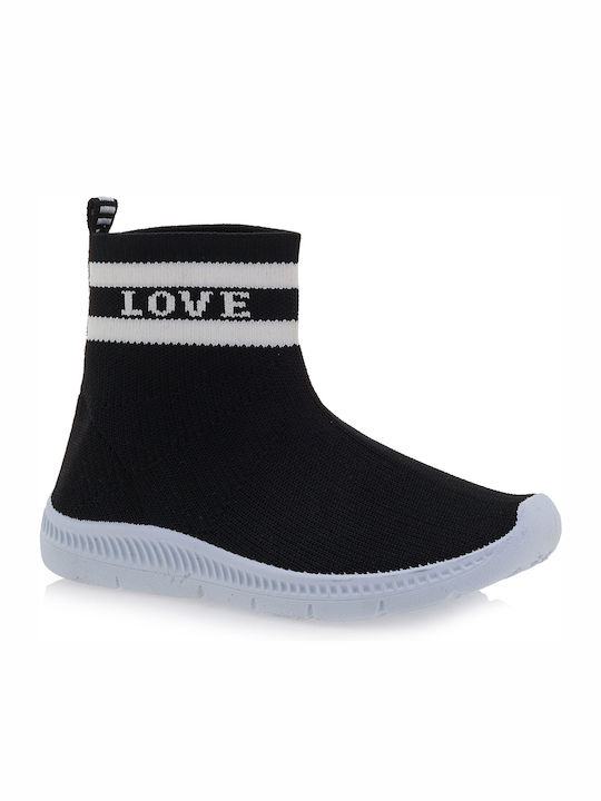 Încălțăminte sport Inalta pentru copii Slip-on Negre