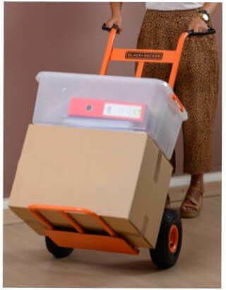 Black & Decker Transport-Wagen Folding for Load Weight up to 120kg in Orange Color