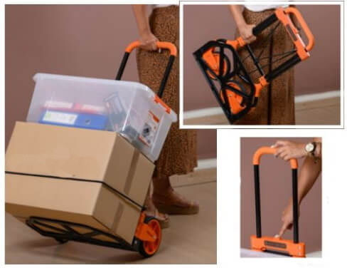 Black & Decker Transport-Wagen Folding for Load Weight up to 65kg in Orange Color