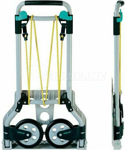 Wolfcraft Transport-Wagen TS 600 Folding for Load Weight up to 70kg in Schwarz Color