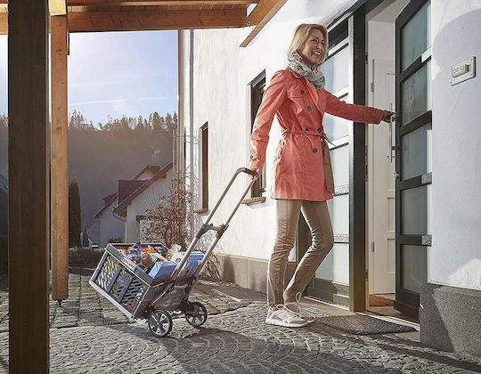 Wolfcraft Transport-Wagen TS 600 Folding for Load Weight up to 70kg in Schwarz Color