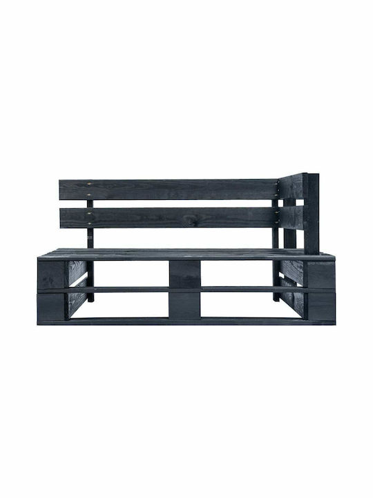 Zweisitziges Sofa Outdoor from Pallets with Pillows Braun 110x65.5x55cm