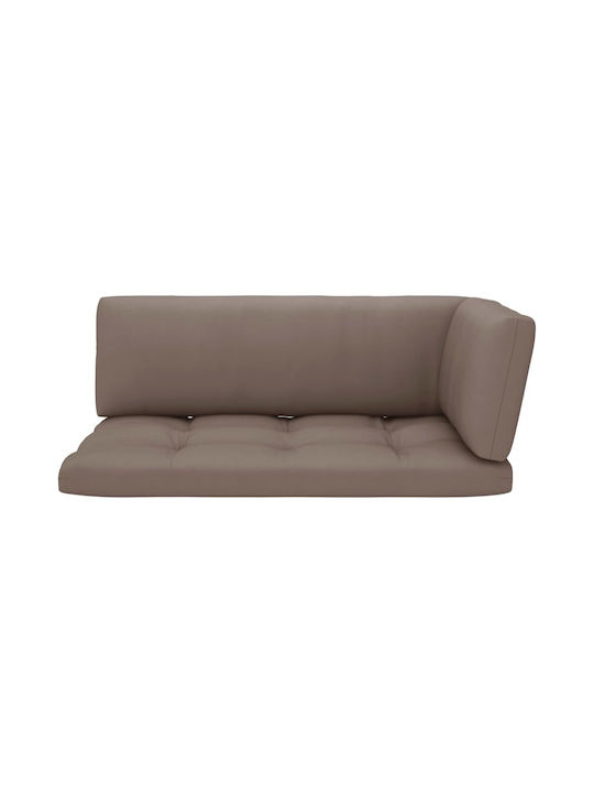 Zweisitziges Sofa Outdoor from Pallets with Pillows Braun 110x65.5x55cm