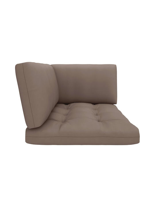 Zweisitziges Sofa Outdoor from Pallets with Pillows Braun 110x65.5x55cm