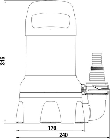 Μονοφασική Αντλία για Καθαρά Νερά 0.4hp με Φλοτέρ 09032-20
