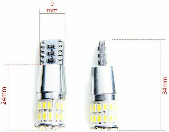 Einparts Λάμπες Αυτοκινήτου T10 / W5W Canbus LED 6000K Ψυχρό Λευκό 2τμχ