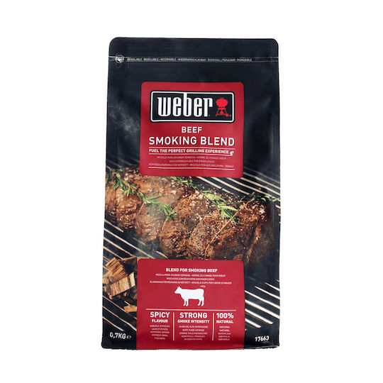 Weber Chips Ξύλου Καπνίσματος για Ψησταριά με Άρωμα Καρυδιάς Μοσχαρίσιου Κρέατος 700gr