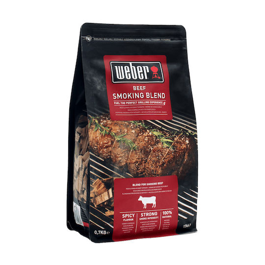 Weber Chips Ξύλου Καπνίσματος για Ψησταριά με Άρωμα Καρυδιάς Μοσχαρίσιου Κρέατος 700gr