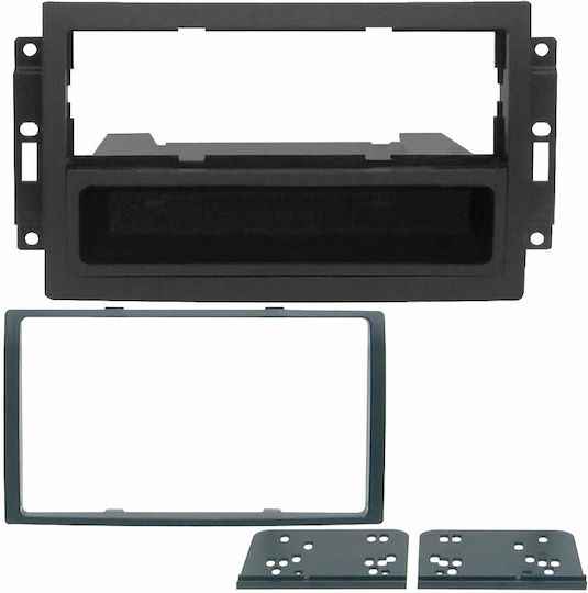 Phonocar Πρόσοψη 1 Din Μαύρη για Chrysler 300C / Aspen, Dodge Caliber / Dakota / Durango / Magnum / RAM, Jeep Commander / Compass / Grand Cherokee