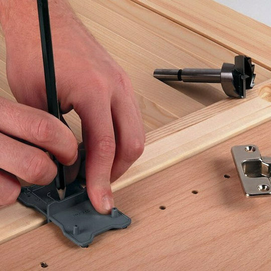 Wolfcraft Hinge Drill Set for Wood \ Plastic 90mm x 10mm with Guide 2pcs