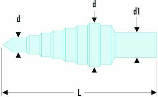 Facom Step Drill ISO Conical Drill with Cylindrical Shank for Glass και Tiles 10-11mm PB