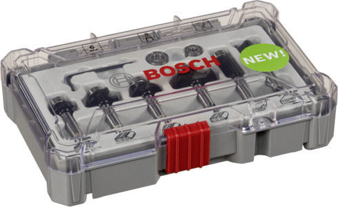 Bosch Set of Router Bits Cutter Set Carbide for Groove Shaping in Wood 8mm 6pcs