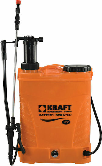 Kraft Pulverizator cu rucsac 12V cu Baterie 8Ah cu Capacitate 16lt 4bar