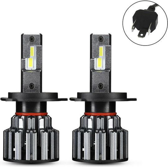 NovSight Λάμπες Αυτοκινήτου H4 LED 6000K Ψυχρό Λευκό 12-24V 70W 2τμχ