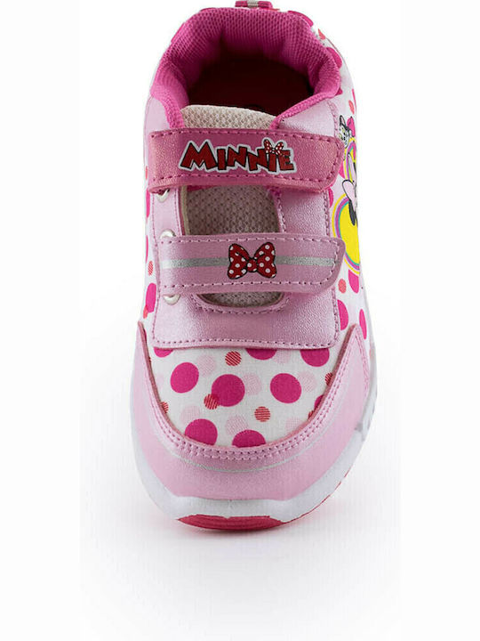 MIN1246 Kids Sneakers with Scratch Pink