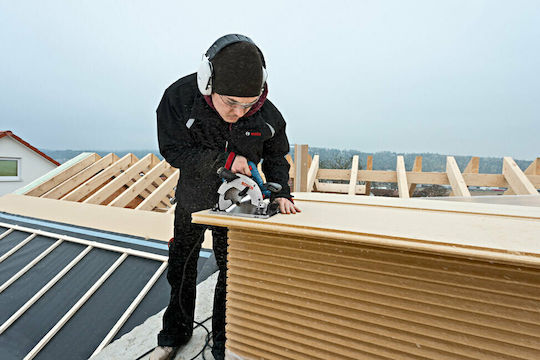 Bosch GKS 55+ GCE Professional Δισκοπρίονο 1350W με Ρύθμιση Ταχύτητας και με Σύστημα Αναρρόφησης