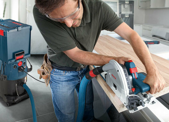 Bosch GKT 55 GCE Professional Δισκοπρίονο 1400W με Ρύθμιση Ταχύτητας και με Σύστημα Αναρρόφησης