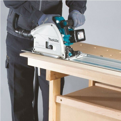 Makita DSP601ZJU Βυθιζόμενο Δισκοπρίονο Brushless 18V Solo με Ρύθμιση Ταχύτητας και με Σύστημα Αναρρόφησης