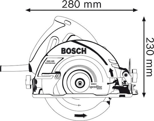 Bosch GKS 165 Professional Δισκοπρίονο 1100W
