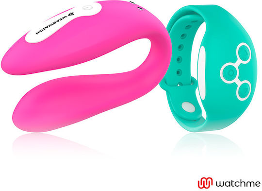 WatchMe Δονητής για Ζευγάρια με Remote Control Dual Pleasure Wireless Technology Fuchsia / Aquamarine