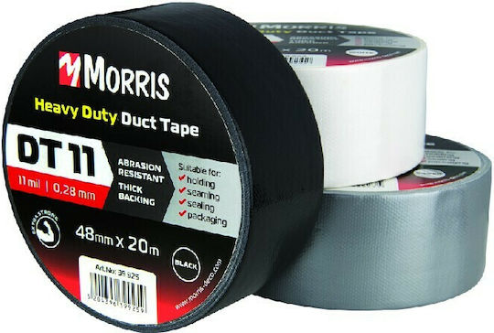 Morris DT11 Grey Αυτοκόλλητη Υφασμάτινη Ταινία Γκρι 20mx48mm