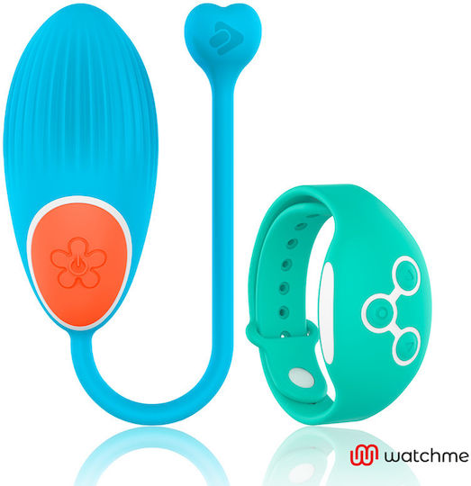 WatchMe Δονητής Egg με Remote Control Egg Wireless Technology Blue / Aquamarine