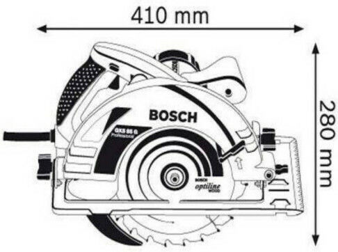 Bosch GKS 85 G Professional Δισκοπρίονο 2200W με Σύστημα Αναρρόφησης