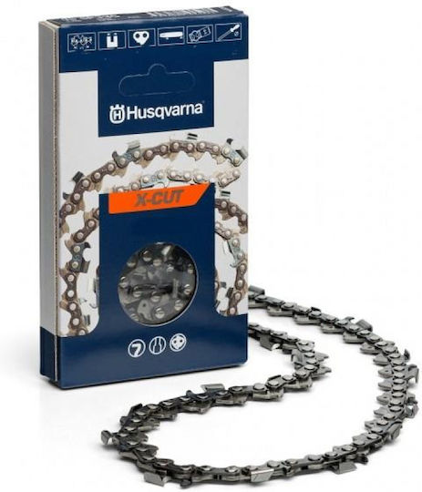 Husqvarna Semi Chisel - X-CUT S93G Chainsaw Chain with Pitch 3/8"LP, Gauge .050"-1.3mm & Number of Guides 52E