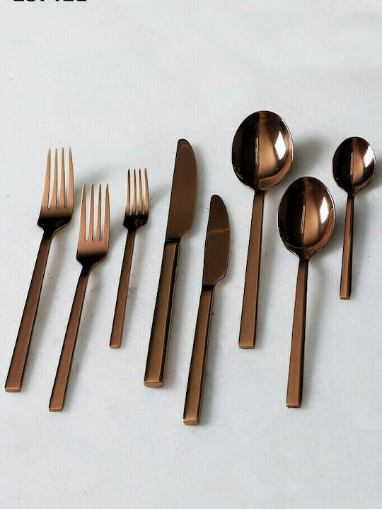 Espiel Divine Set de Furculițe Fructe/Desert Inoxidabile Rose Gold 19cm 12buc