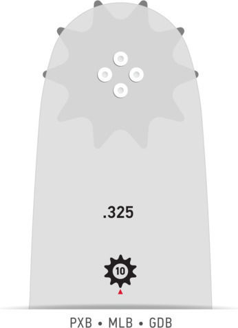 Oregon Chainsaw Blade Chainsaw Blade 38cm for Chain with Pitch .325", Guide Bar Thickness .050"-1.3mm & Number of Drivers 64E 150MLBK095