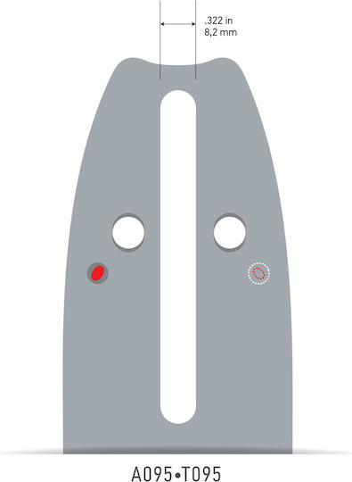 Oregon Single Rivet Chainsaw Blade 35cm (14") for Chain with Step 3/8"LP, Guide Thickness .050"-1.3mm & Number of Drivers 52E