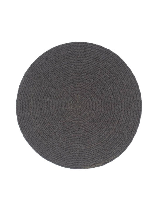 vidaXL Round Fabric Placemats Dark Grey 38cm 6pcs
