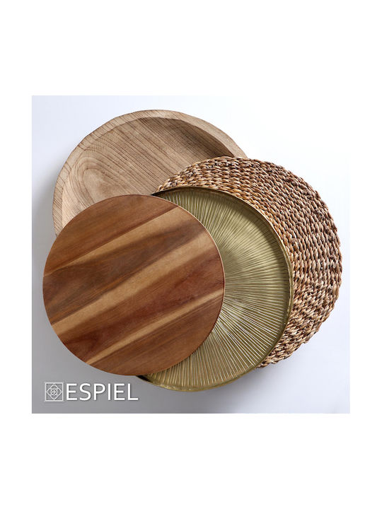Espiel Round Wicker Placemat Brown 40cm