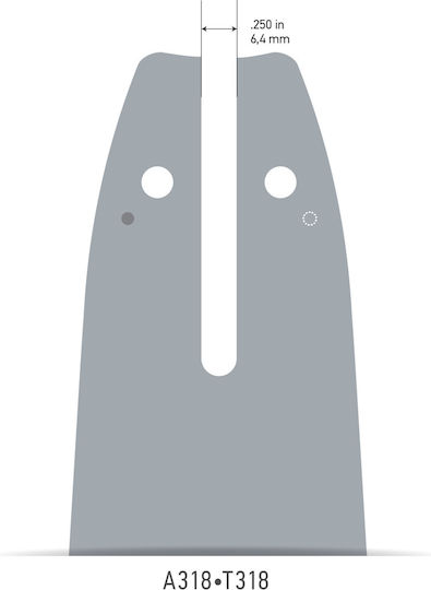Oregon Single Rivet Chainsaw Blade Chainsaw Blade 45cm for Chain with Pitch 3/8", Guide Bar Thickness .050"-1.3mm & Number of Drivers 60E 180SDEA318