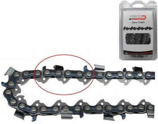 Visco Parts 350-60ΜΣ Αλυσίδα Αλυσοπρίονου με Βήμα 3/8", Πάχος Οδηγών .050"-1.3mm & Αριθμό Οδηγών 60Ε