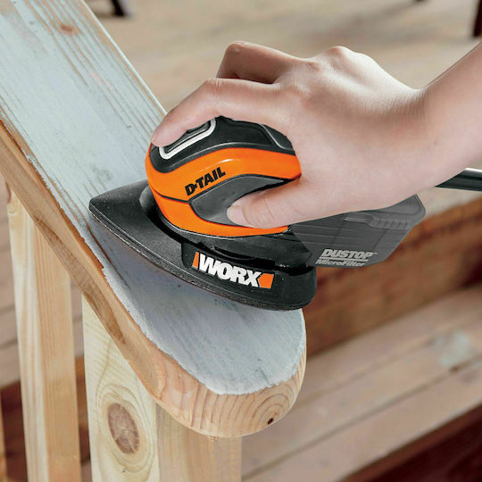 Worx WX648 Τριβείο Δέλτα Χούφτας 65W με Σύστημα Αναρρόφησης