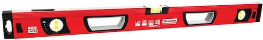 Benman LM33 70974 Spirit Level Aluminum Magnetic 50cm with 3 Eyes