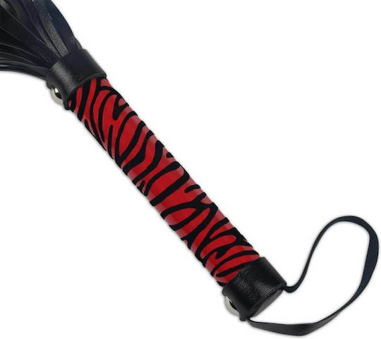 Lovetoy Whip Me Baby Leather Whip Μαστίγιο Black / Red