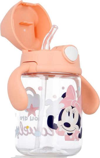 Stor Silicone Sippy Cup with Handles Minnie Indigo Dream 10m+ 370ml Orange