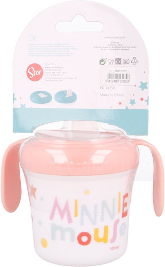 Stor Minnie Indigo Dream Educational Sippy Cup Plastic with Handles Pink for 10m+m+ 250ml 13185