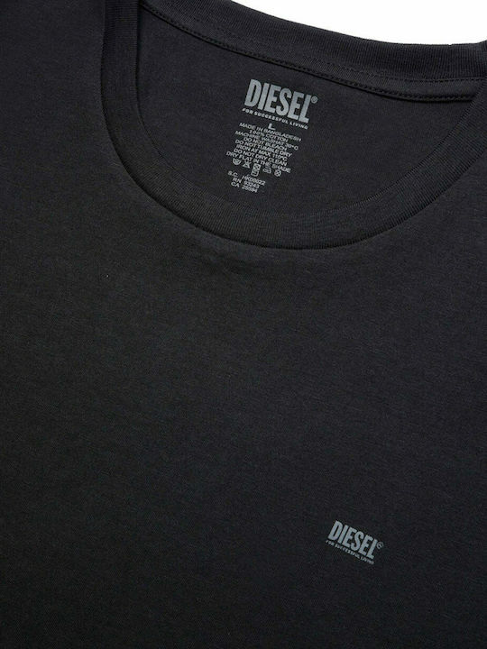 Diesel Men's Short Sleeve Undershirts Black / Grey 2Pack