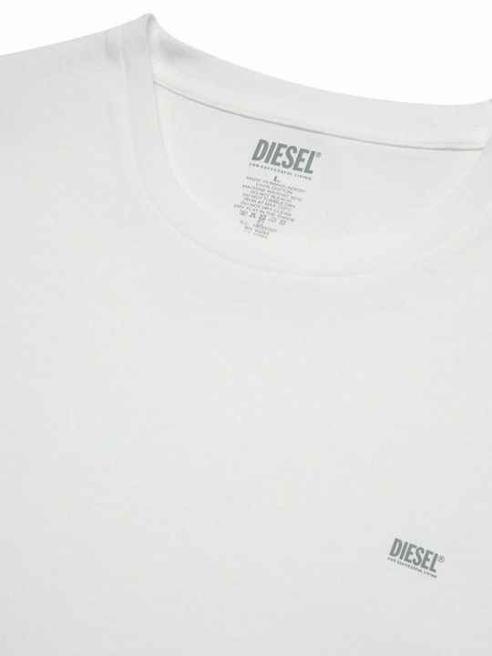 Diesel 2 Pack Men's Short Sleeve Undershirts White 2Pack A05427-0LDAS-E0041