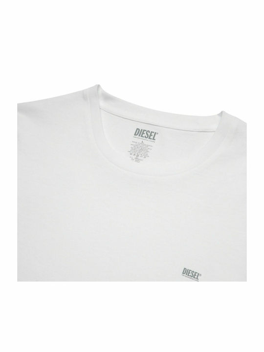 Diesel Men's Undershirts Short-sleeved in White Color 2Pack