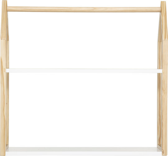 Kids Wall Mount Shelving Unit Maison White 56x15x50.8cm