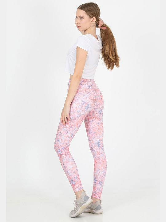 John Frank Yoga Frauen Lang Leggings Hochgeschnitten Rosa