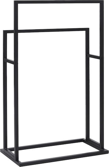 vidaXL Raft de haine de Baie Dublu ​78.5x78.5cm Negru