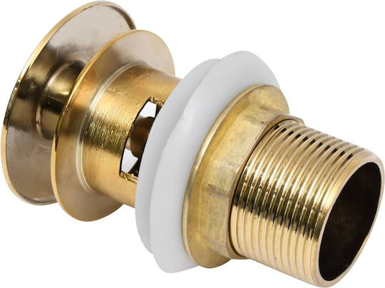 vidaXL Cupru Supapă Chiuveta cu Preaplin, Ieșire 40mm și Dimensiune 6.4x6.4cm Auriu