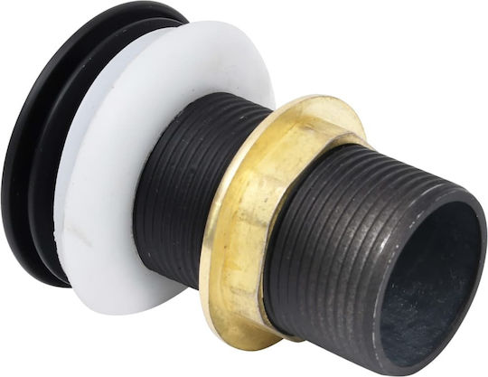 vidaXL Supapă Alamă Chiuvetă Cu Ieșire 40mm și Dimensiune 6.4x6.4cm Neagră