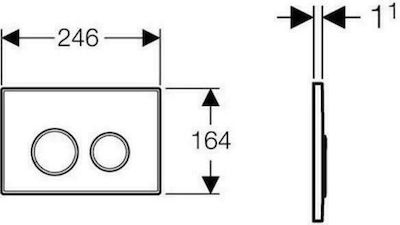 Geberit Sigma 20 Flush Plate Dual Flush Άσπρο Χρυσό 115.882.KK.1