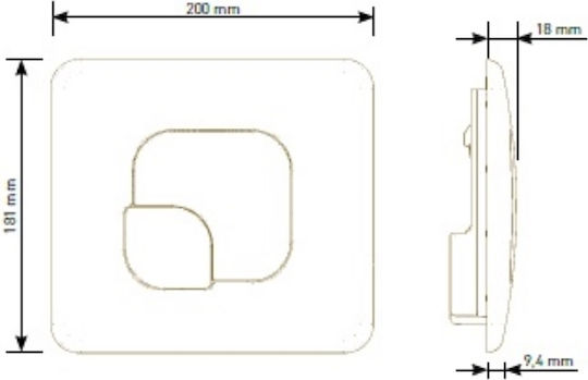 Tema Tema Dual Flush Flush Plate